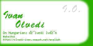 ivan olvedi business card